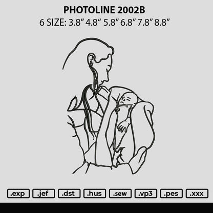 Photoline 2002b Embroidery File 6 sizes
