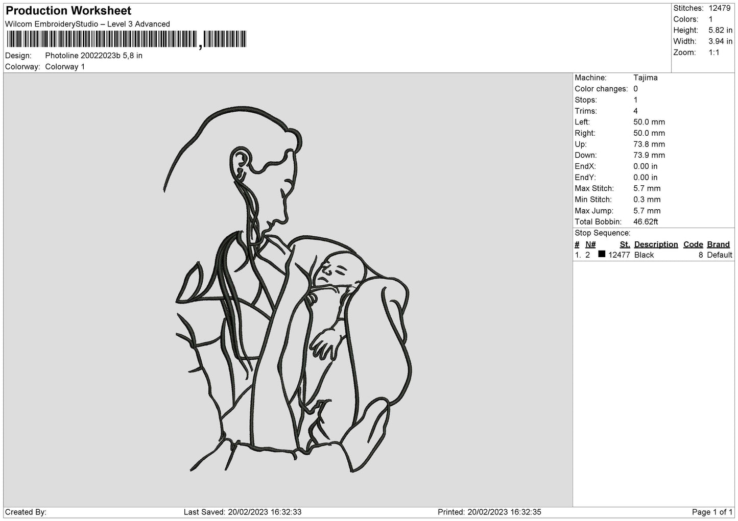 Photoline 2002b Embroidery File 6 sizes
