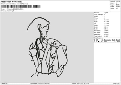 Photoline 2002b Embroidery File 6 sizes