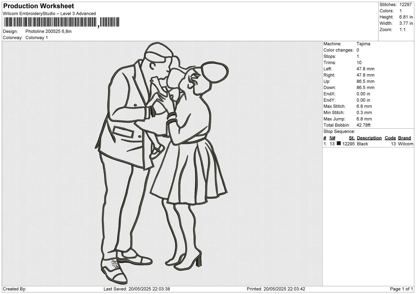 Photoline 200525 Embroidery File 6 size