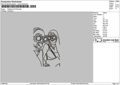 Photoline 2101a Embroidery File 6 sizes