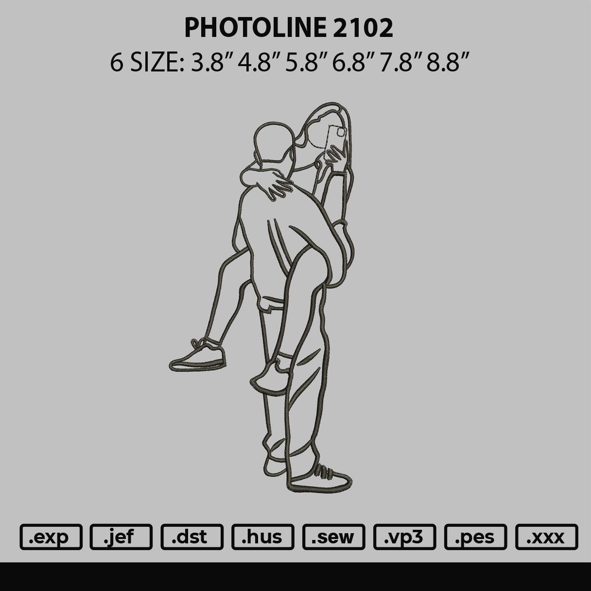 Photoline 2102 Embroidery File 6 sizes