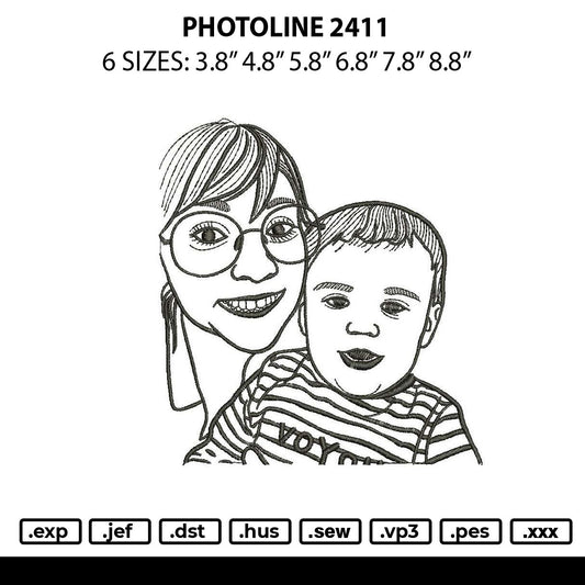 Photoline 2411 Embroidery File 6 sizes