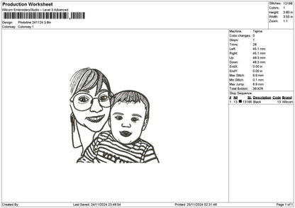 Photoline 2411 Embroidery File 6 sizes