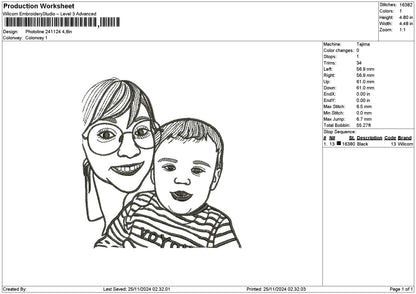 Photoline 2411 Embroidery File 6 sizes