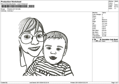 Photoline 2411 Embroidery File 6 sizes