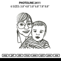 Photoline 2411 Embroidery File 6 sizes