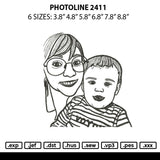 Photoline 2411 Embroidery File 6 sizes
