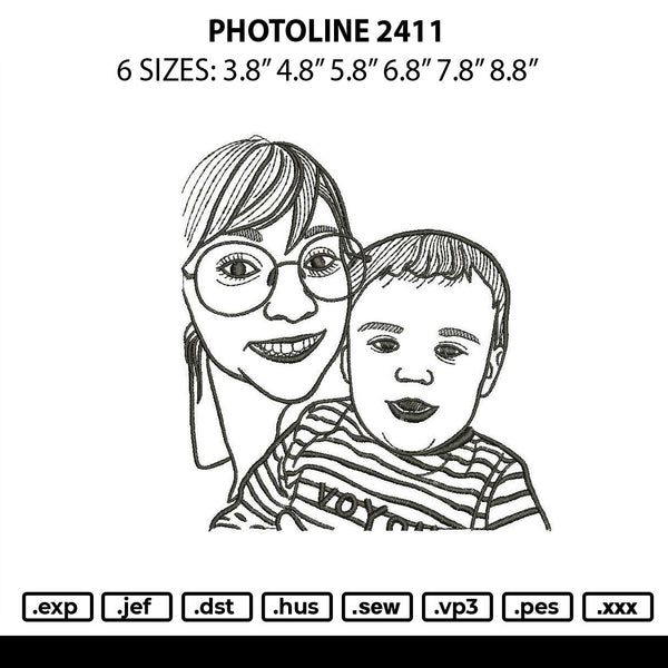 Photoline 2411 Embroidery File 6 sizes