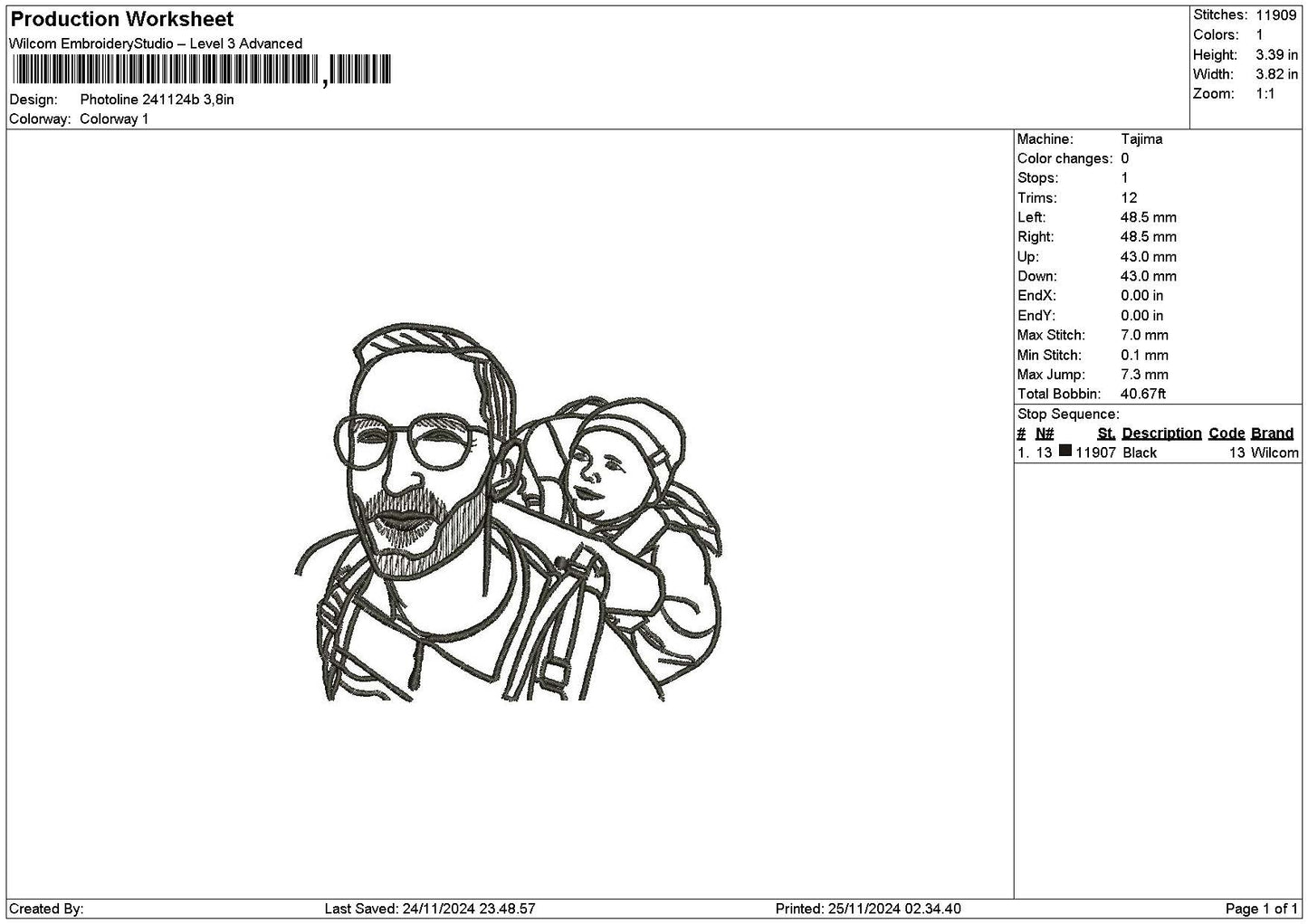 Photoline 2411b Embroidery File 6 sizes