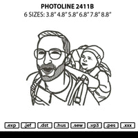 Photoline 2411b Embroidery File 6 sizes