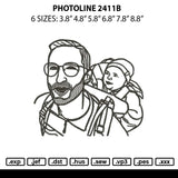 Photoline 2411b Embroidery File 6 sizes