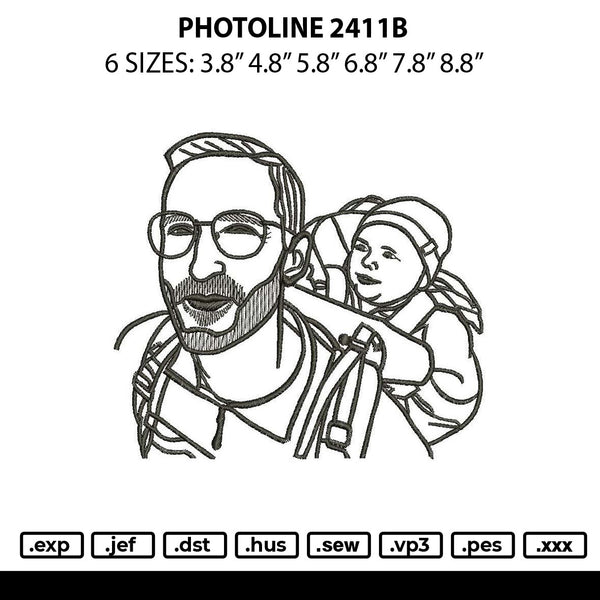 Photoline 2411b Embroidery File 6 sizes
