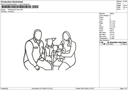 Photoline 2411c Embroidery File 6 sizes