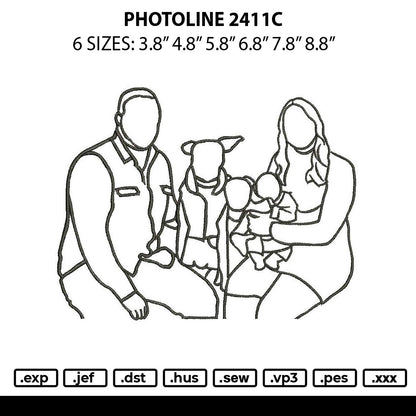 Photoline 2411c Embroidery File 6 sizes