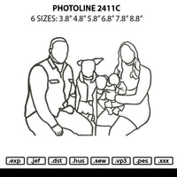 Photoline 2411c Embroidery File 6 sizes