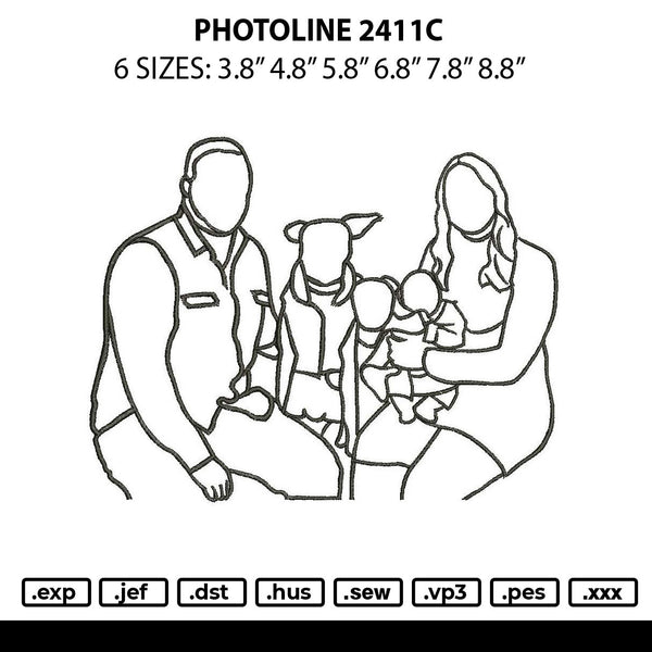 Photoline 2411c Embroidery File 6 sizes