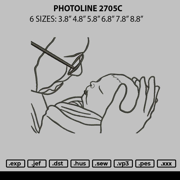 Photoline 2705c Embroidery File 6 sizes