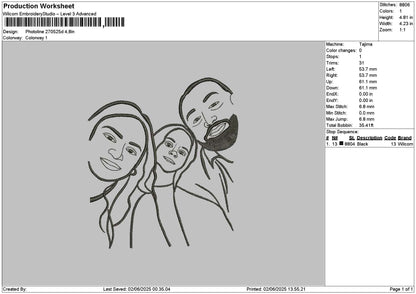 Photoline 2705d Embroidery File 6 sizes