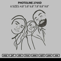 Photoline 2705d Embroidery File 6 sizes
