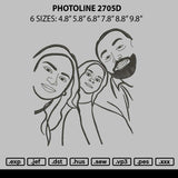 Photoline 2705d Embroidery File 6 sizes