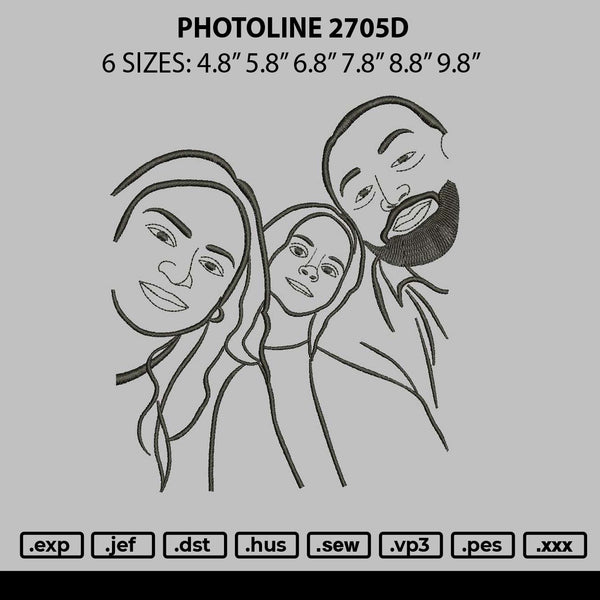 Photoline 2705d Embroidery File 6 sizes