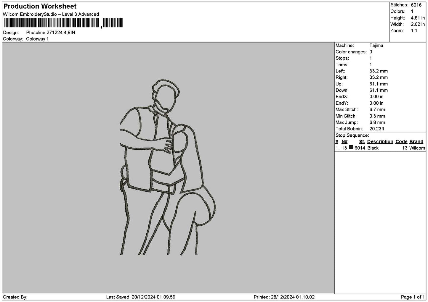 Photoline 2712 Embroidery File 6 sizes