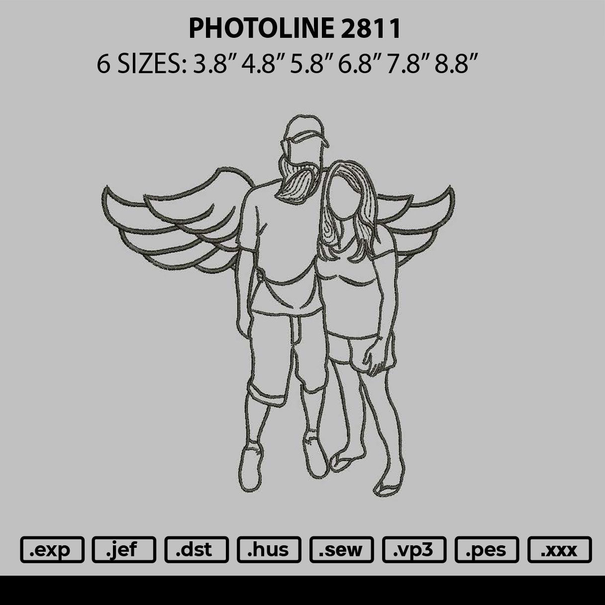 Photoline 2811 Embroidery File 6 sizes