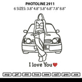 Photoline 2911 Embroidery File 6 sizes