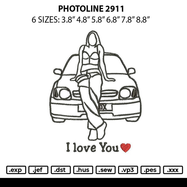 Photoline 2911 Embroidery File 6 sizes