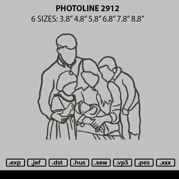 Photoline 2912 Embroidery File 6 sizes