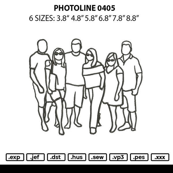 Photoline 0405 Embroidery File 6 sizes