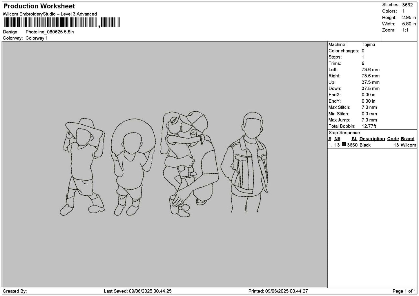 Photoline 0806 Embroidery File 6 sizes