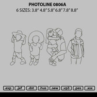 Photoline 0806 Embroidery File 6 sizes