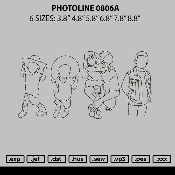 Photoline 0806 Embroidery File 6 sizes