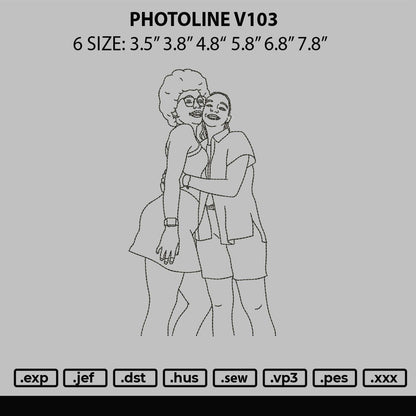 Photoline v103 Embroidery File 6 sizes