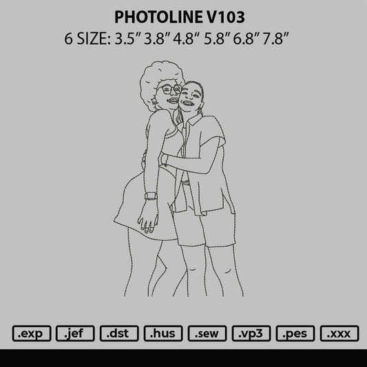 Photoline v103 Embroidery File 6 sizes