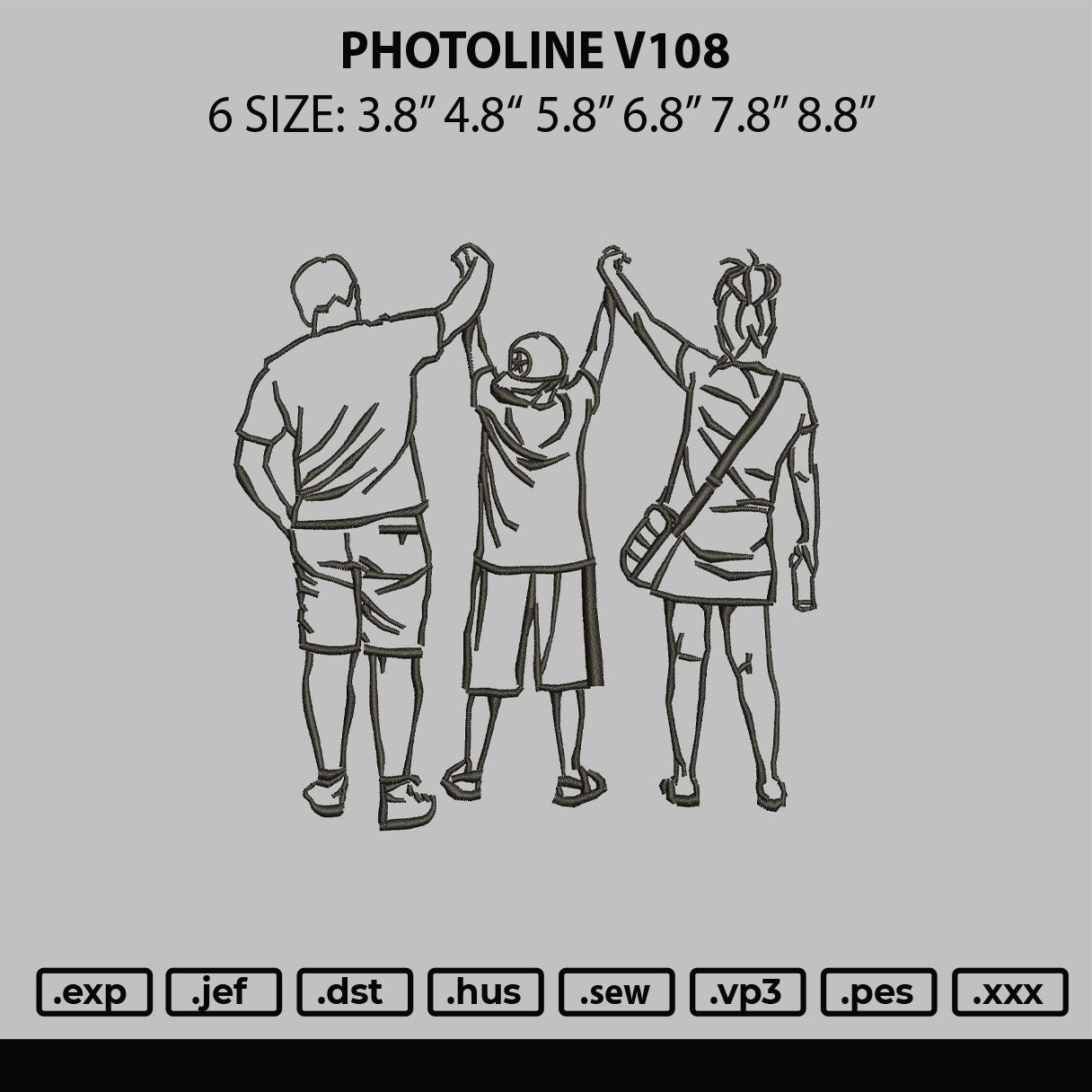 Photoline V108 Embroidery File 6 sizes