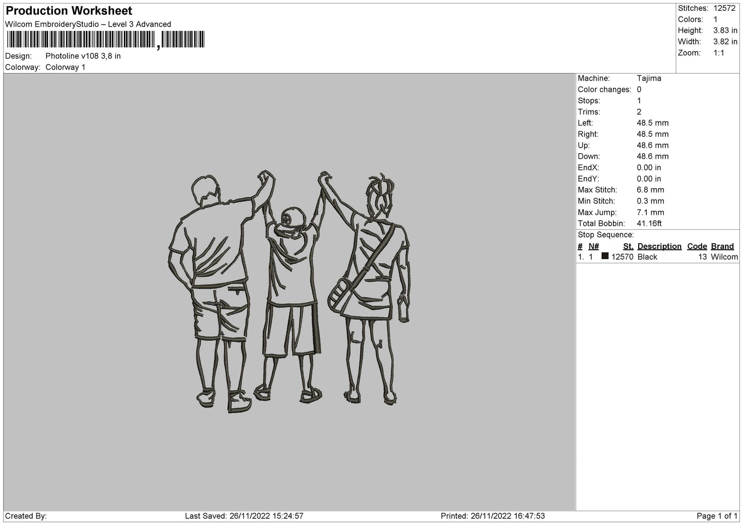 Photoline V108 Embroidery File 6 sizes