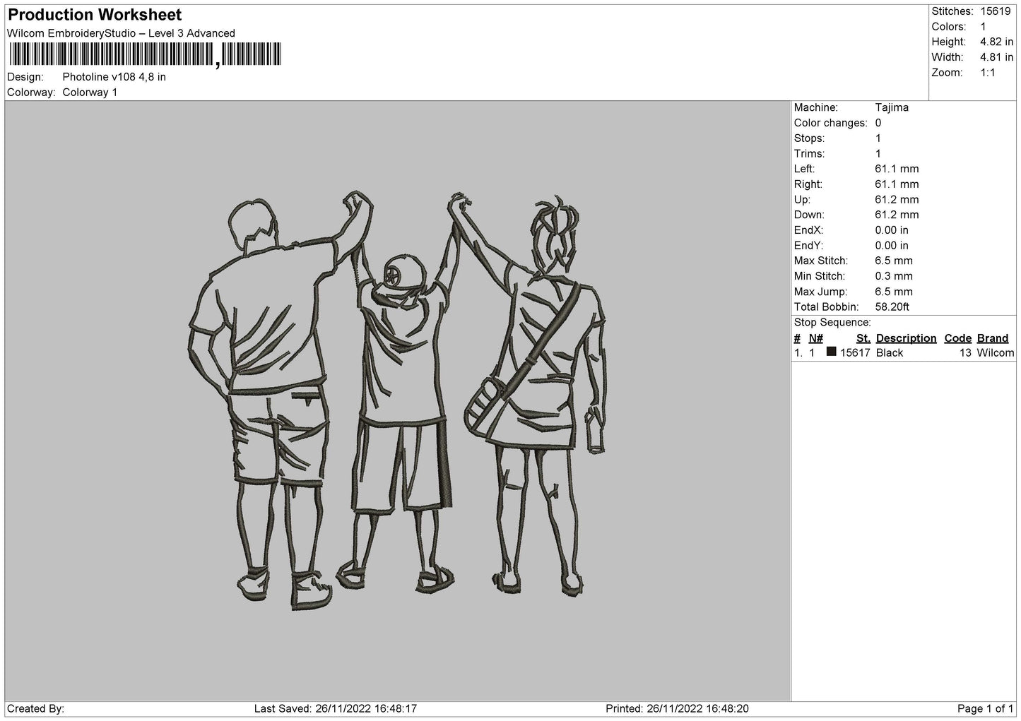 Photoline V108 Embroidery File 6 sizes