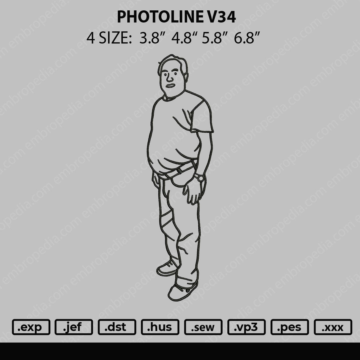 PhotoLine V34 Embroidery File 4 size