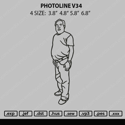 PhotoLine V34 Embroidery File 4 size