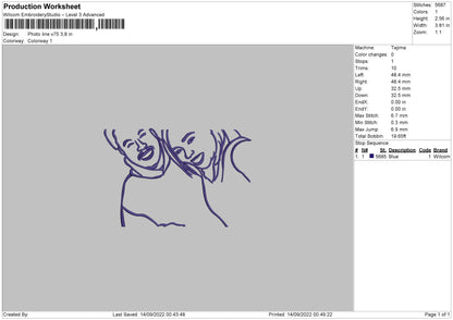 Photoline V75 Embroidery File 5 sizes