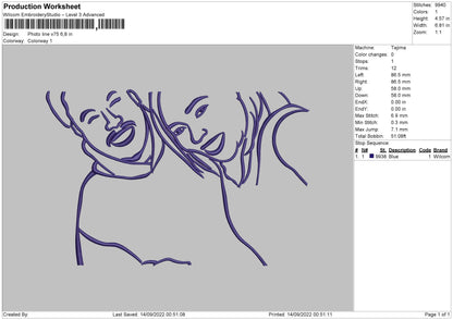 Photoline V75 Embroidery File 5 sizes