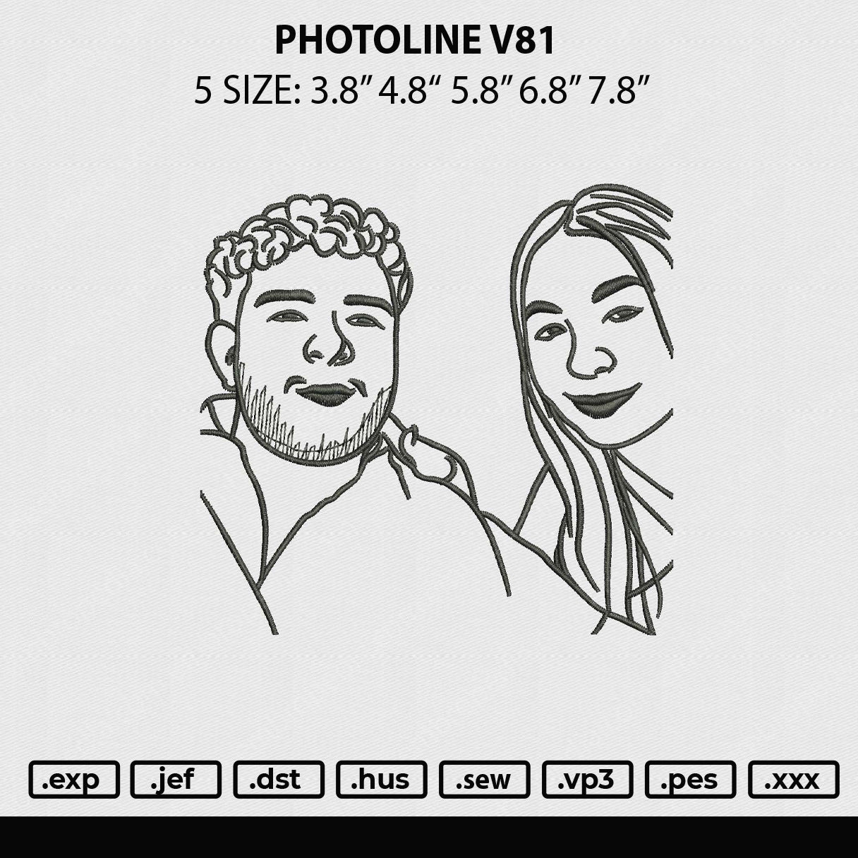 Photoline V81 Embroidery File 5 sizes