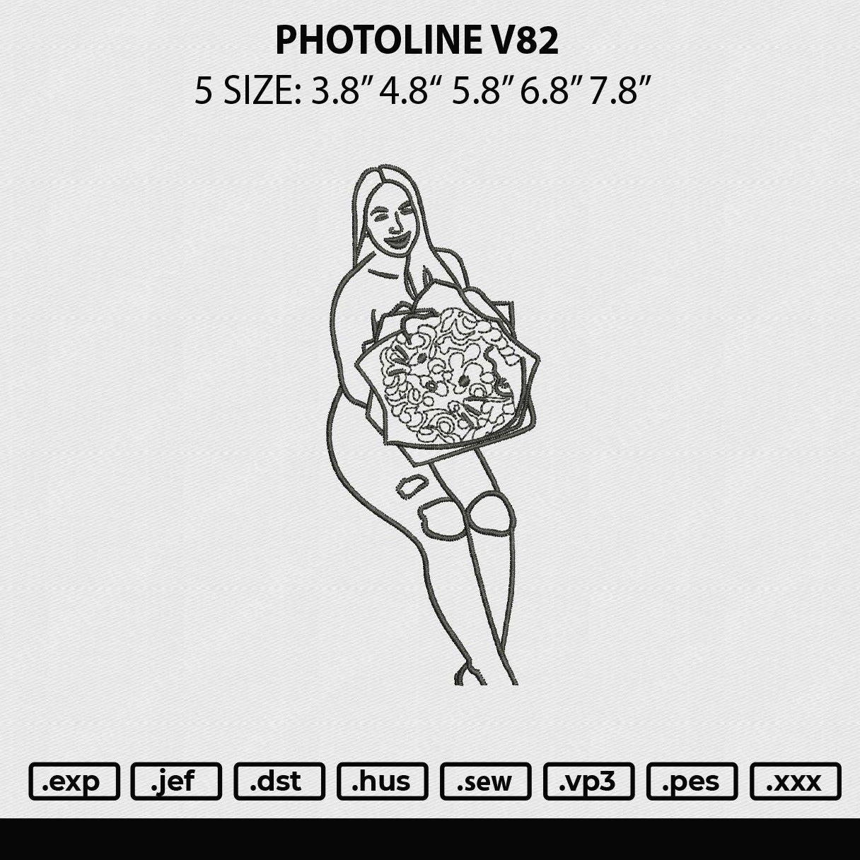 Photoline V82 Embroidery File 5 sizes