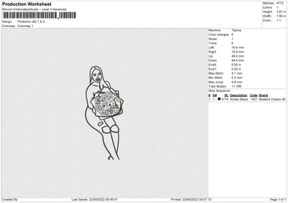 Photoline V82 Embroidery File 5 sizes