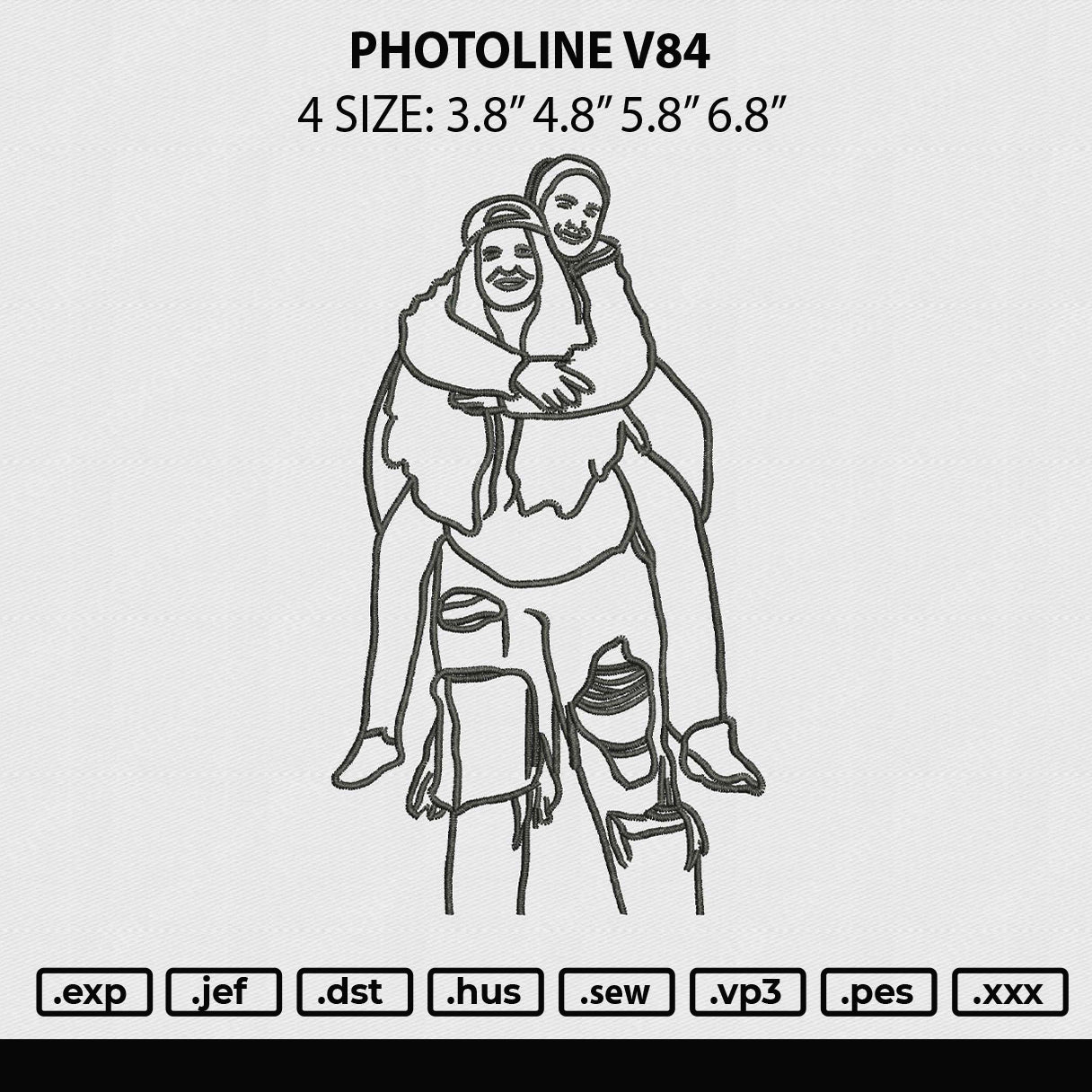 Photoline V84 Embroidery File 4 sizes