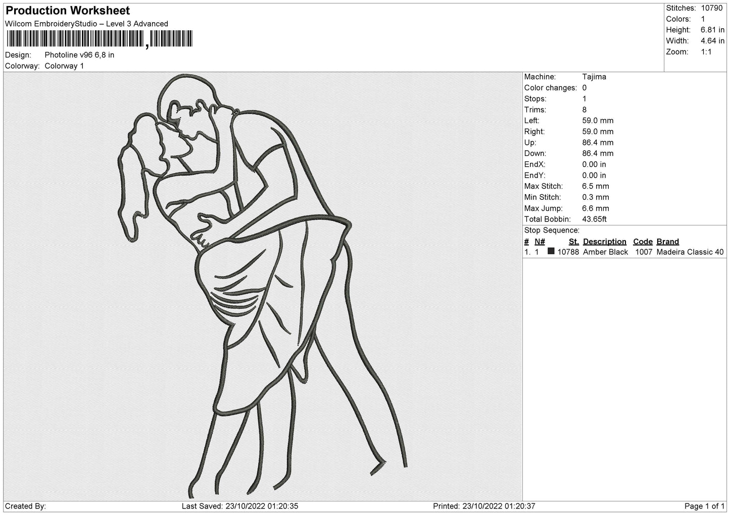 Photoline V96 Embroidery FIle 5 sizes