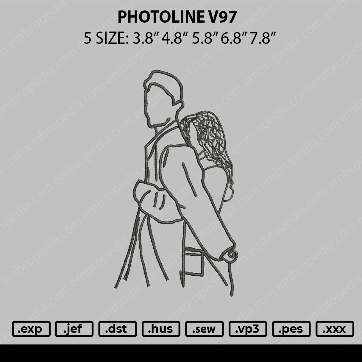 Photoline V97 Embroidery File 6 sizes